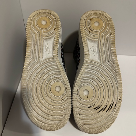 Nike Authenticated Air Force 1 High Tops Black and Orange Just Do It Size 7 - Picture 13 of 17